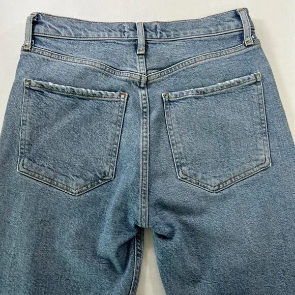 AGOLDE Riley High Rise Straight Crop Jeans in Whiplash Size 25 - Picture 12 of 13